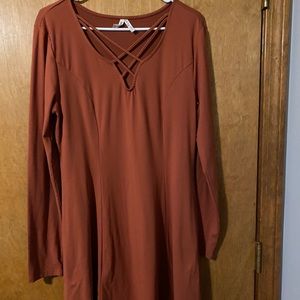 Mudd rusted orange dress